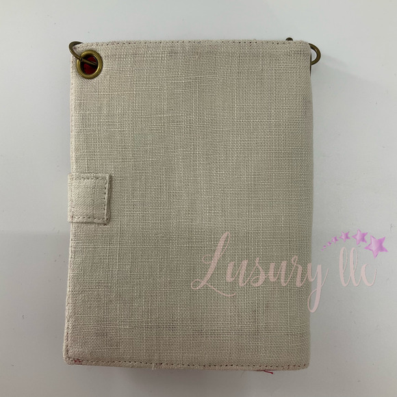 Pink Tiny Rose Embroidery Passport Wallet & Silk Mask, Wedding Gift, Versatile - Picture 7 of 15